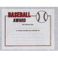 Stock Baseball Award Sport Certificate (8 1/2"x11")